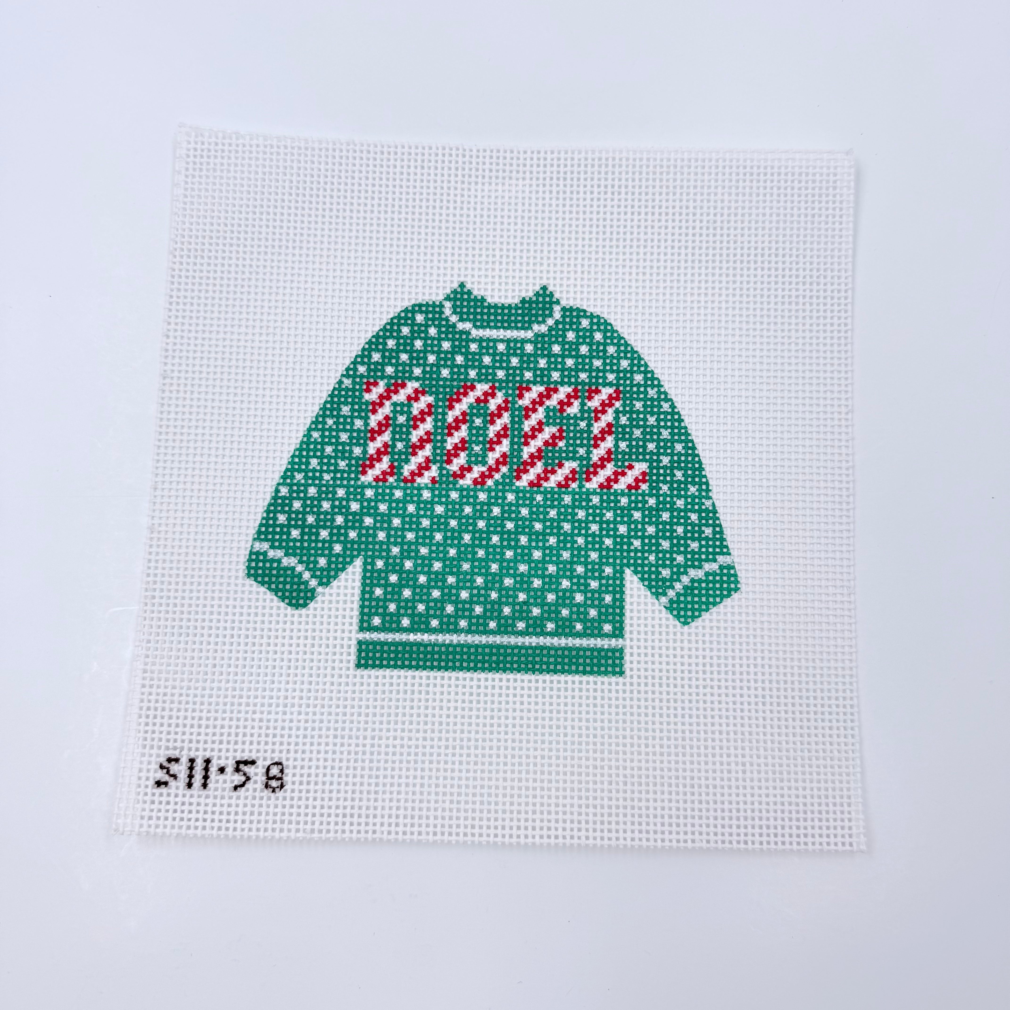 Candy Cane Noel Pullover - KC Needlepoint