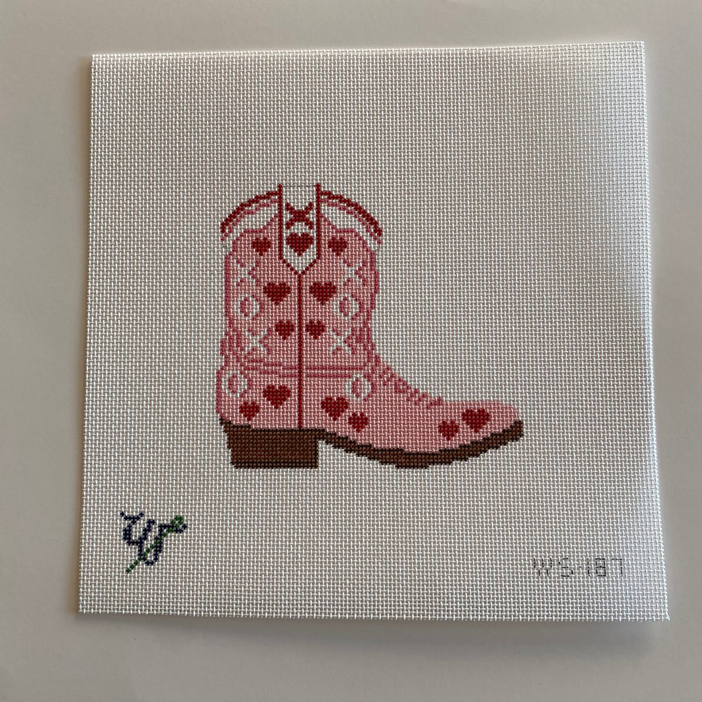 Baby Cowgirl Boot Canvas - KC Needlepoint