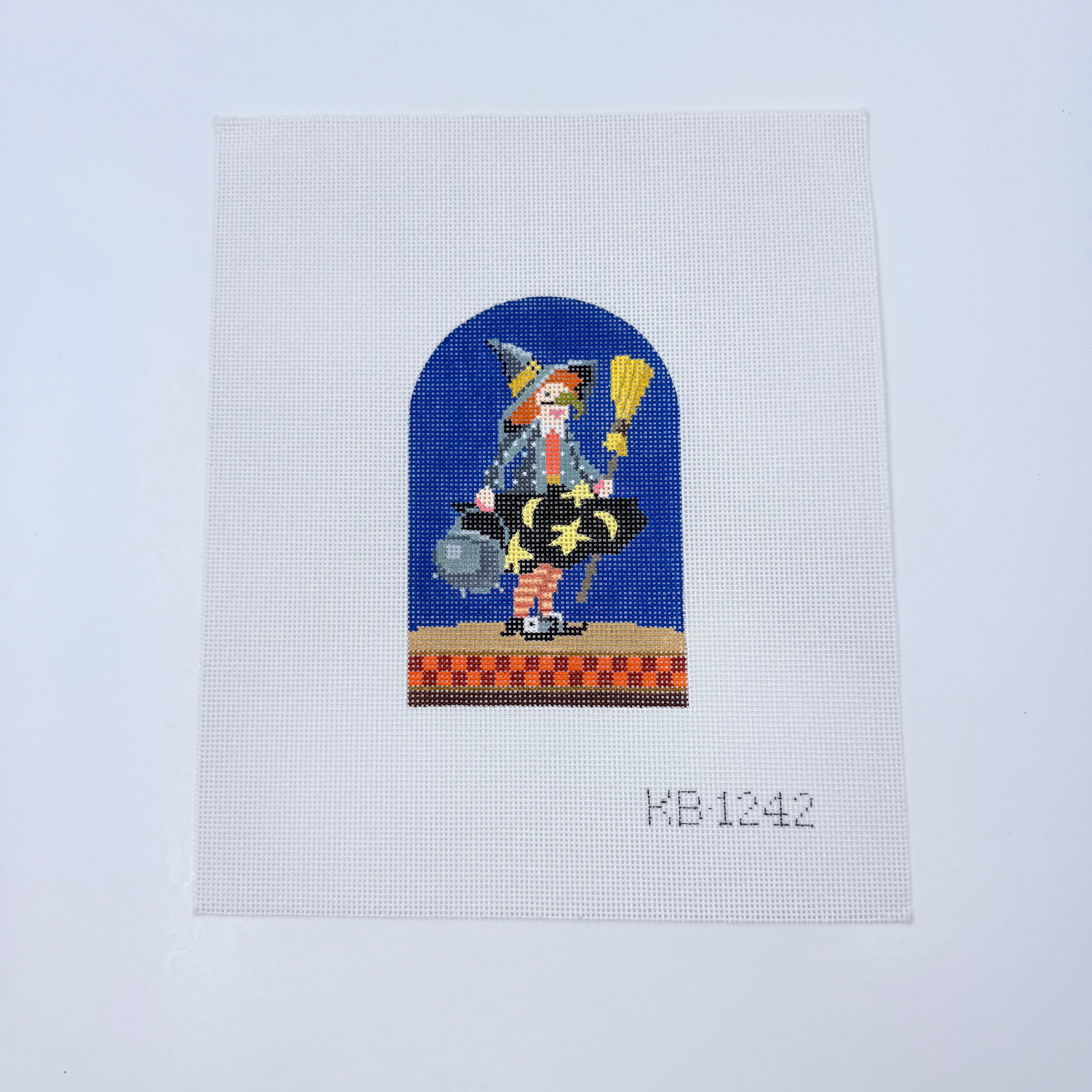 Trick or Treater Witch Canvas - KC Needlepoint