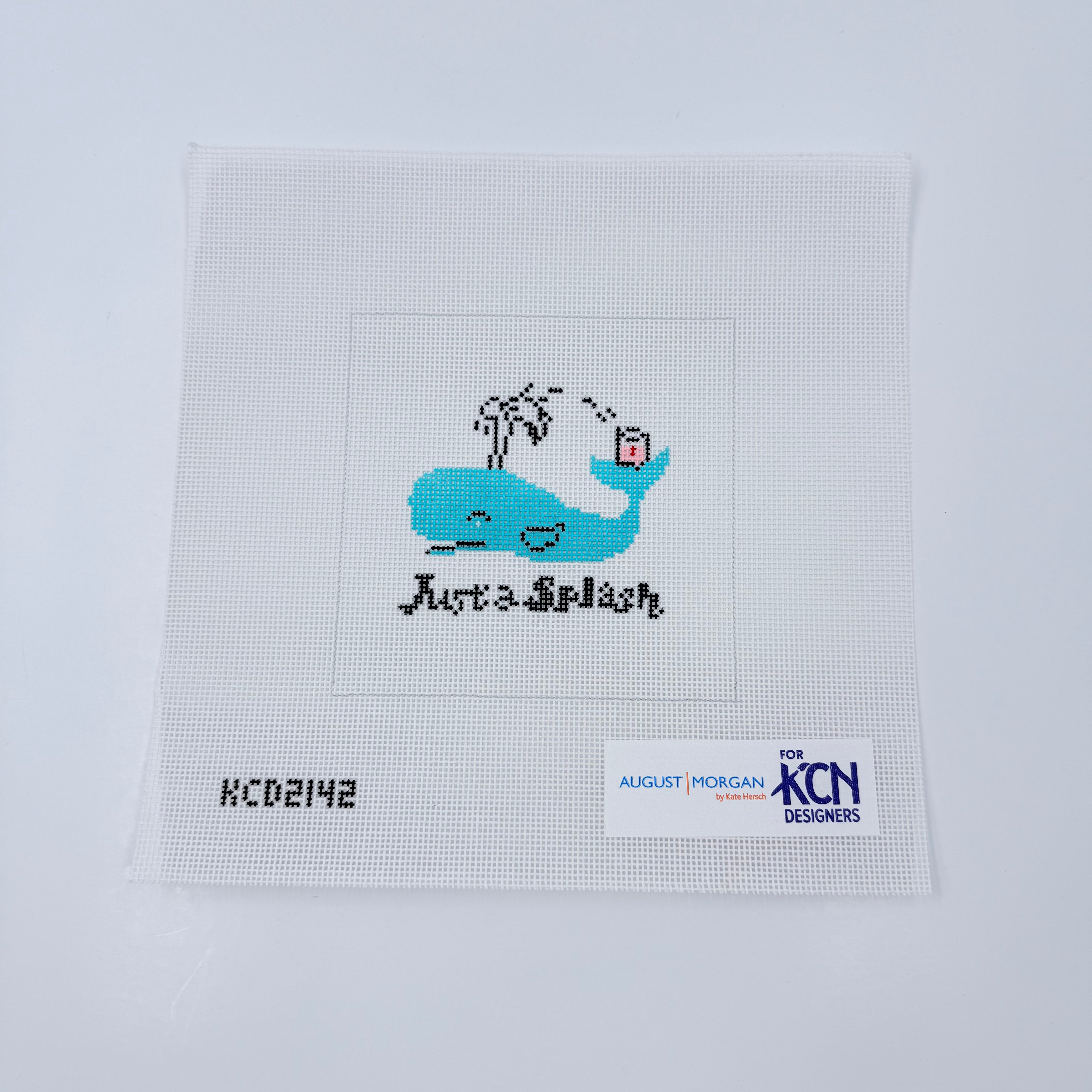 Just a Splash Square Canvas - KC Needlepoint