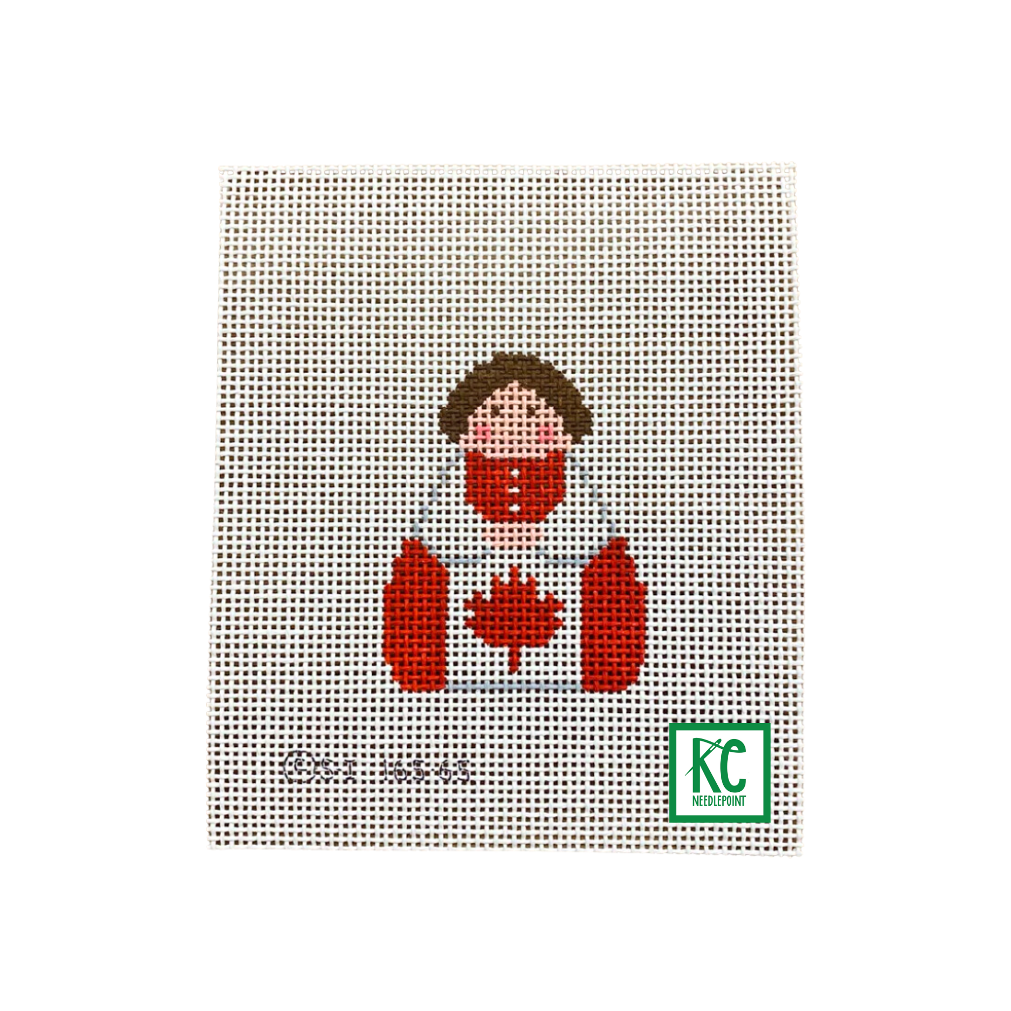 Canada Flag Angel Canvas - KC Needlepoint