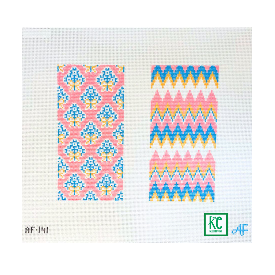 Pink Two Ways Eyeglass Case Canvas - KC Needlepoint