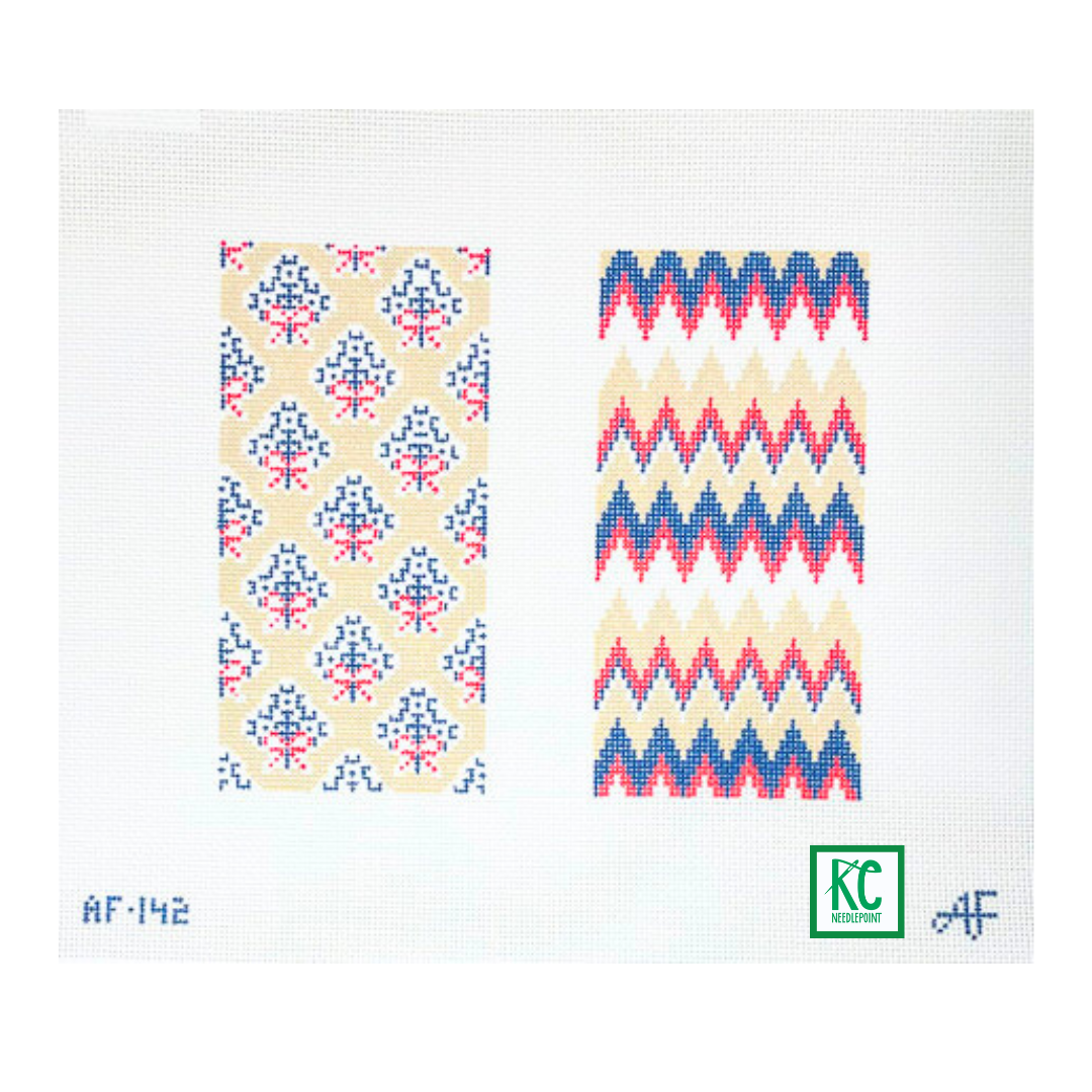 Tan Two Ways Eyeglass Case Canvas - KC Needlepoint