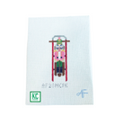 Sled with Pink Nutcracker Canvas - KC Needlepoint
