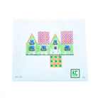 Easter Cottage Pink Lattice Roof Canvas - KC Needlepoint