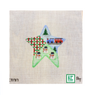 Train Snowman Star Needlepoint Canvas - KC Needlepoint