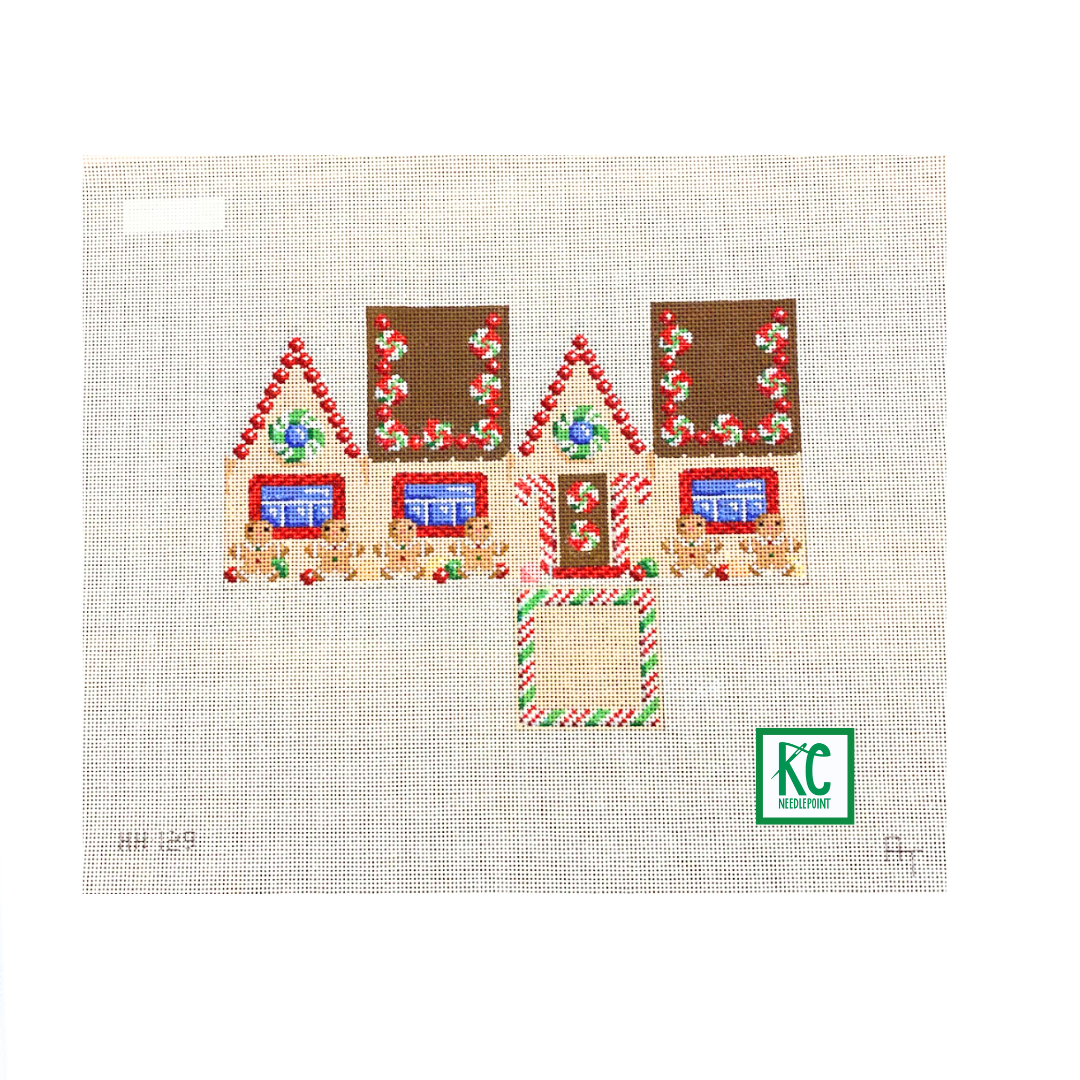 Gingerbread Boys Cottage Canvas - KC Needlepoint