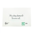 My dog doesn't know sit. Canvas - KC Needlepoint