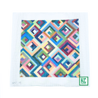 Log Cabin Askew Quilt Canvas - KC Needlepoint