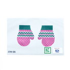 Pink and Green Mittens Canvas - KC Needlepoint