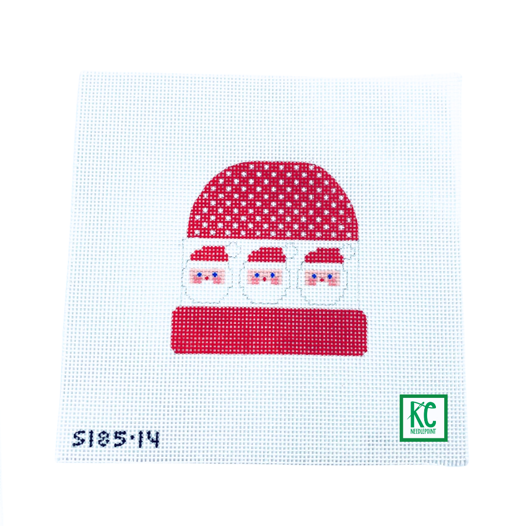 Santas Stocking Cap Canvas - KC Needlepoint
