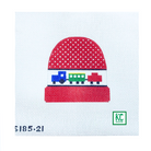 Train Stocking Cap Canvas - KC Needlepoint