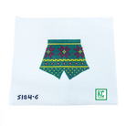 Poinsettias on Green Boxers Canvas - KC Needlepoint