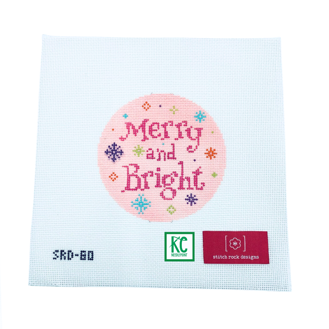 Merry and Bright Canvas - KC Needlepoint