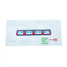 London Tube Train Key Fob Canvas - KC Needlepoint