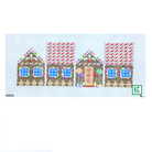 Candy Cane Roof Gingerbread House Canvas - KC Needlepoint