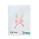 Gingham Bunny Ears Canvas - KC Needlepoint