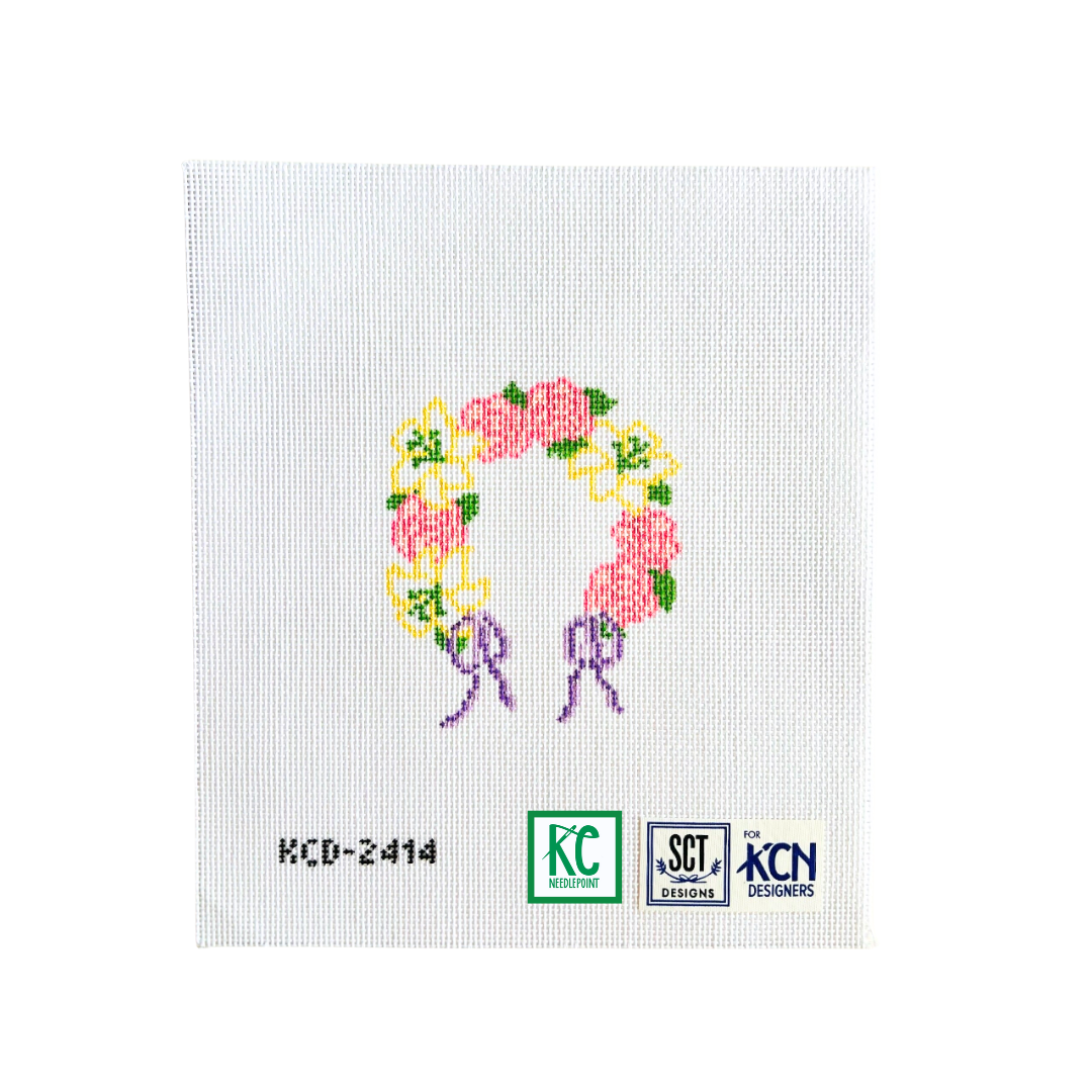 May Day Hoop Canvas - KC Needlepoint