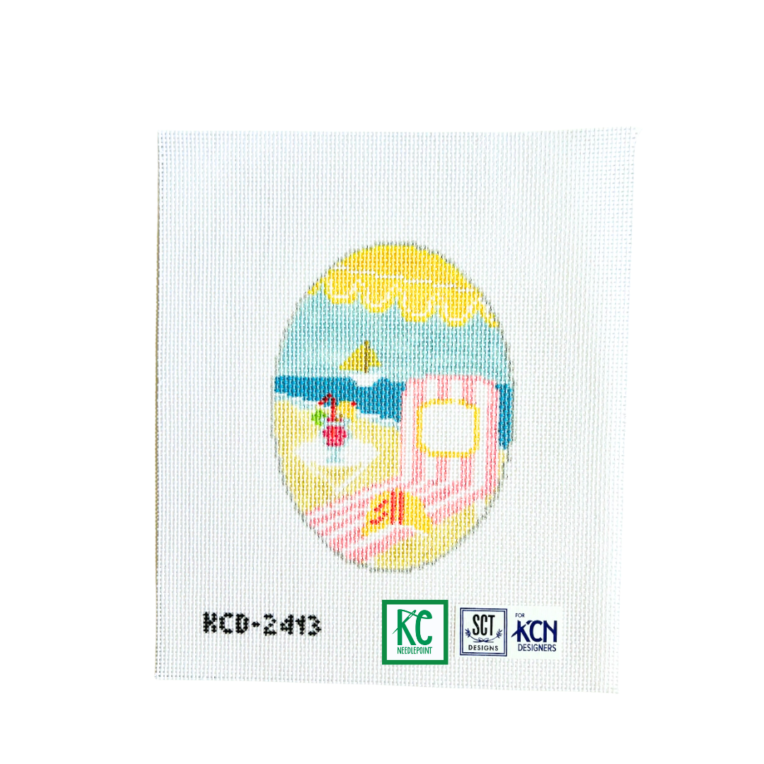 Monogramable Beach Chair Canvas - KC Needlepoint