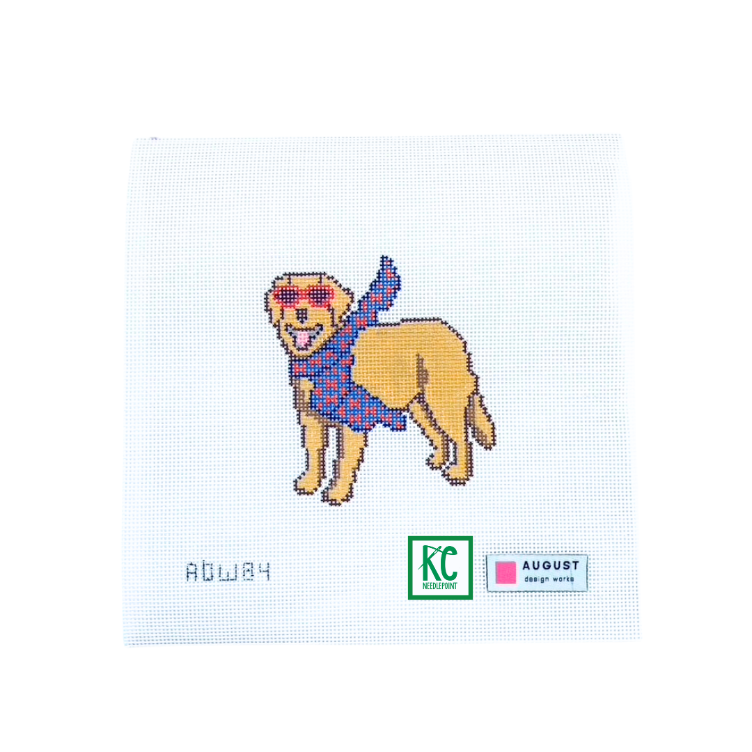 Bougie Golden Retriever Canvas - KC Needlepoint