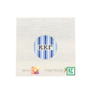 Kappa Kappa Gamma</br> 3" Round Canvas - KC Needlepoint