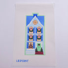 Christmas Village Blue Row House Canvas - KC Needlepoint