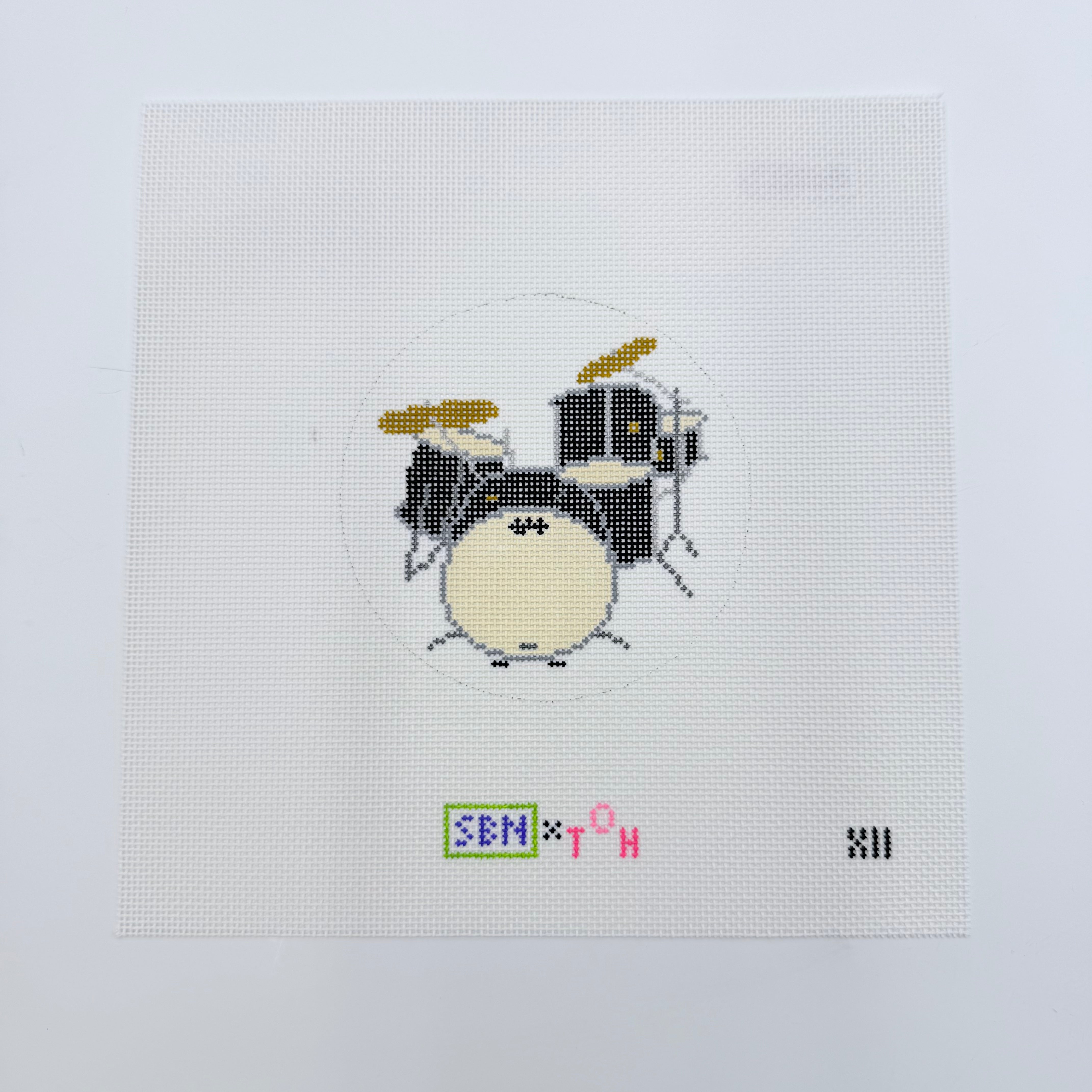 Drum Set Canvas - KC Needlepoint