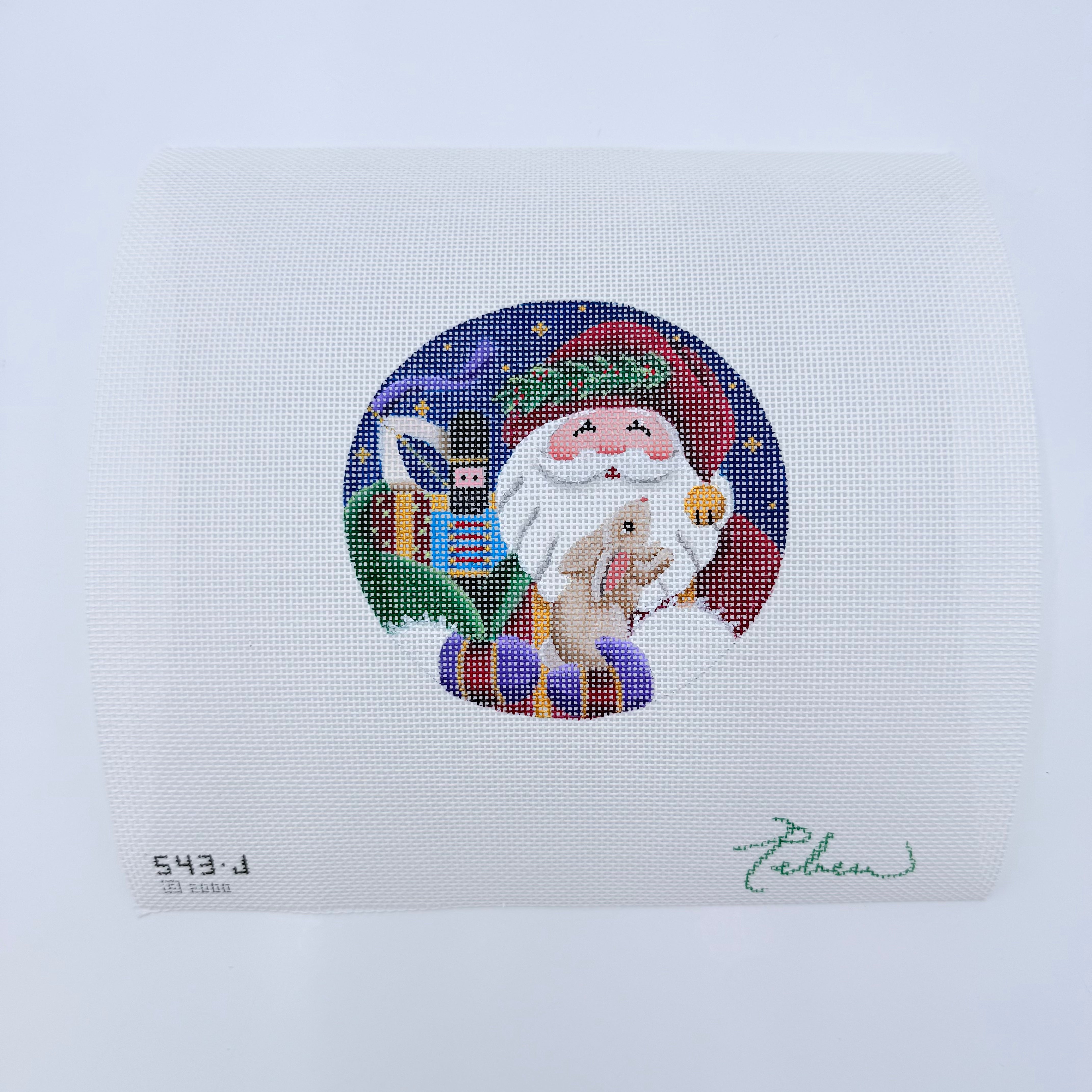 Woodland Santa Canvas - KC Needlepoint