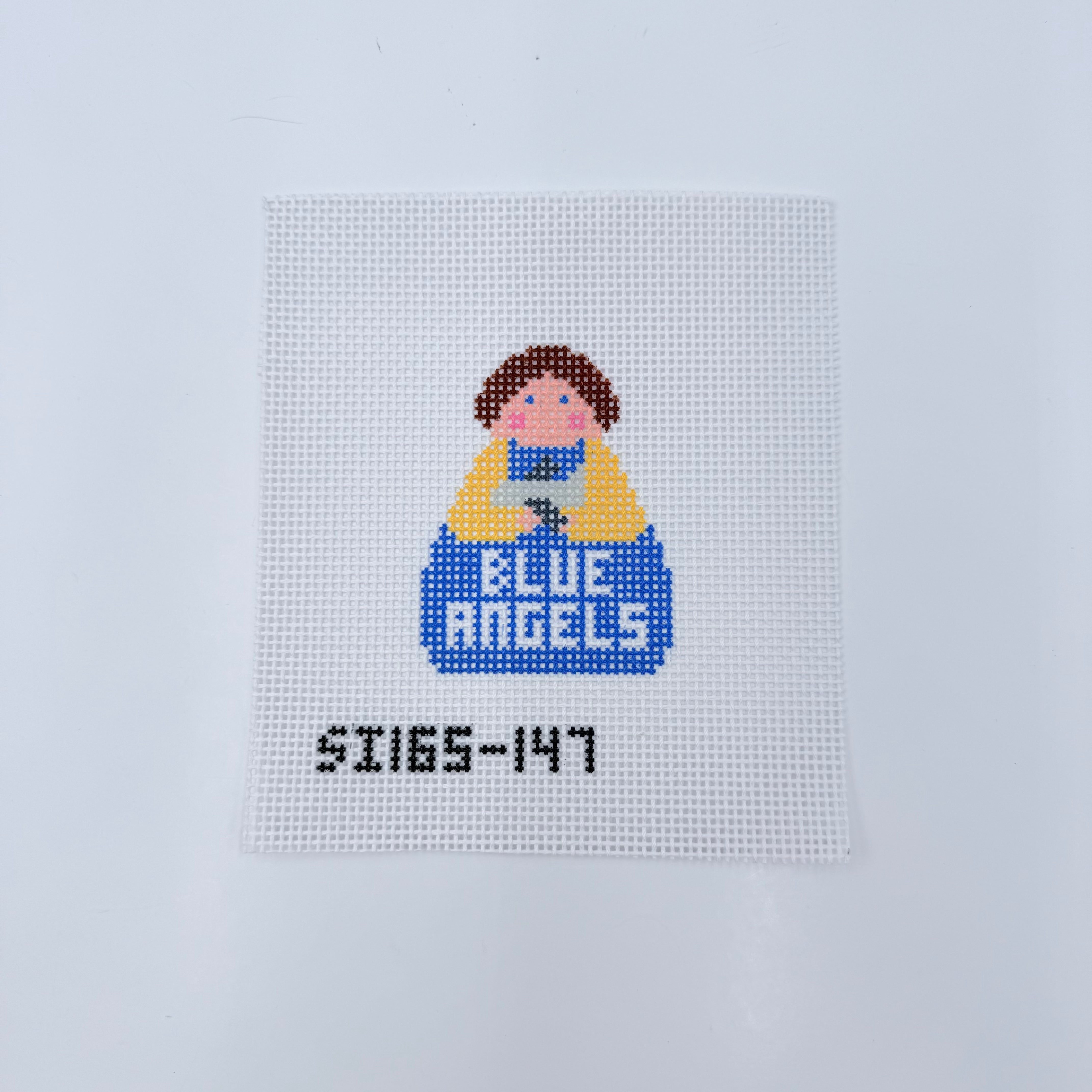 Blue Angels Angel Canvas - KC Needlepoint