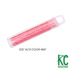 Size 14/15 Seed Beads 867 Cactus Flower - KC Needlepoint