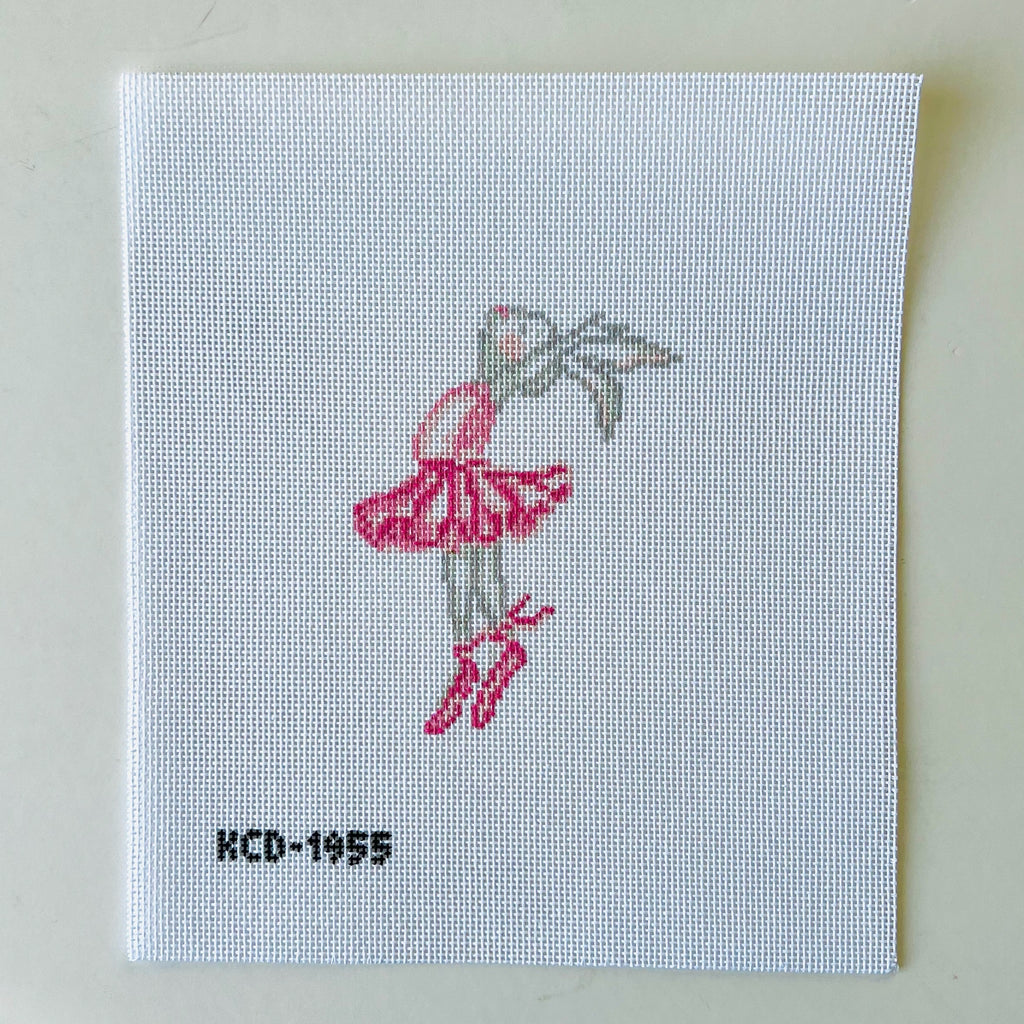 Stretching Ballet Bunny Canvas - KC Needlepoint