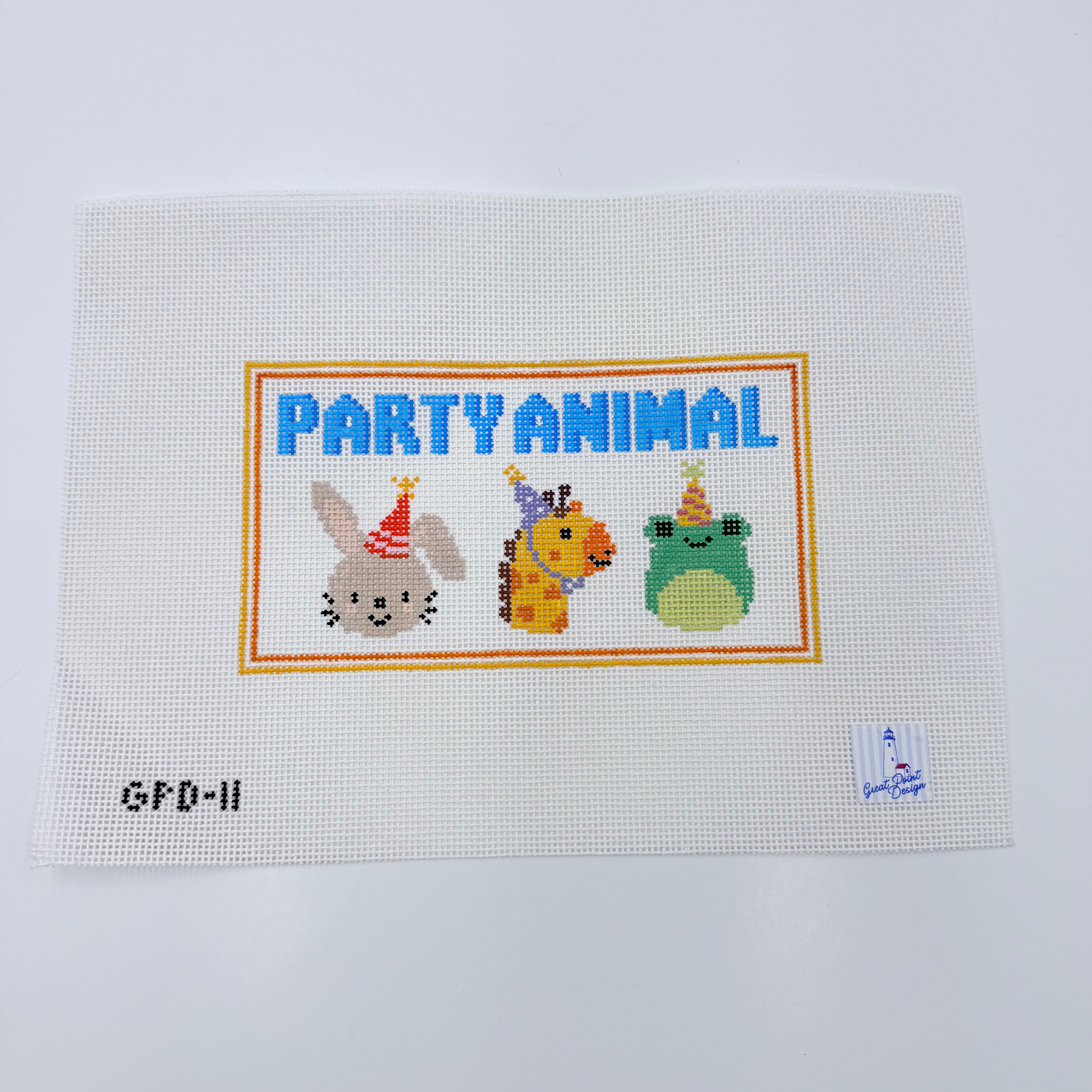 Party Animal Canvas - KC Needlepoint
