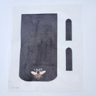 Bee Purse on Black Background - KC Needlepoint