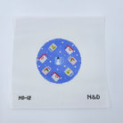 Colorful Christmas Mugs Round Canvas - KC Needlepoint