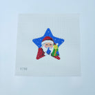 Santa and Present Star Canvas - KC Needlepoint