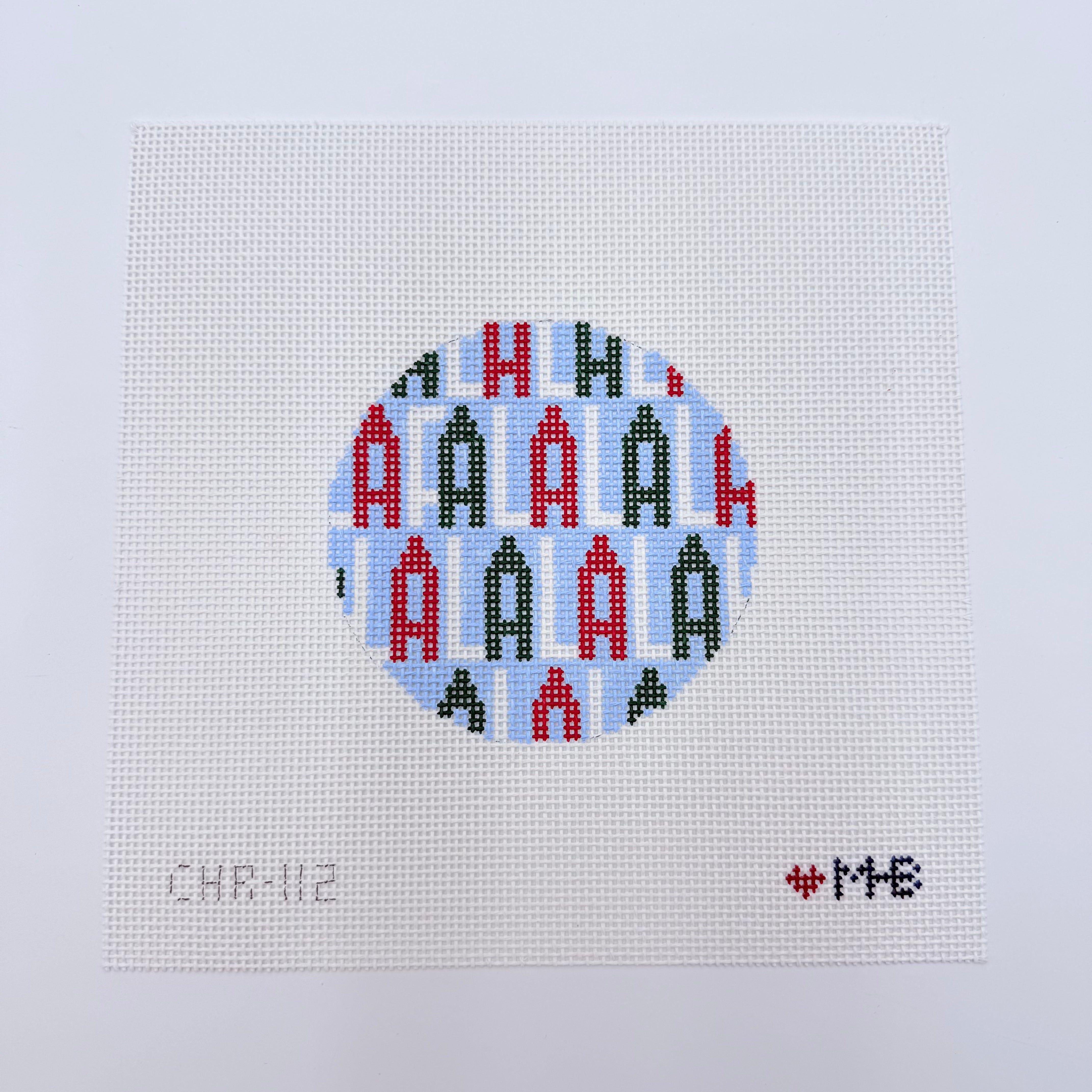 Fa La La Round Canvas - KC Needlepoint