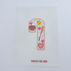 Softball Candy Cane Canvas - KC Needlepoint