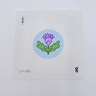 Thistle Round Canvas - KC Needlepoint