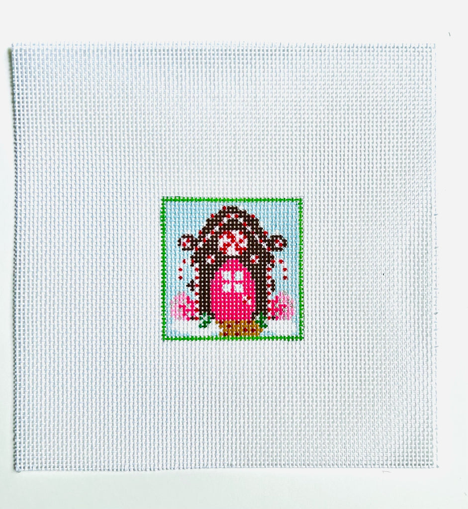 Gingerbread Square Canvas - KC Needlepoint