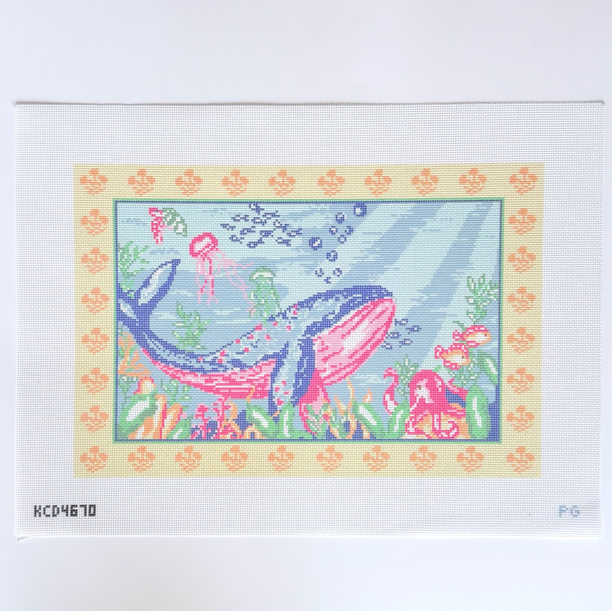 The Whale Canvas - KC Needlepoint