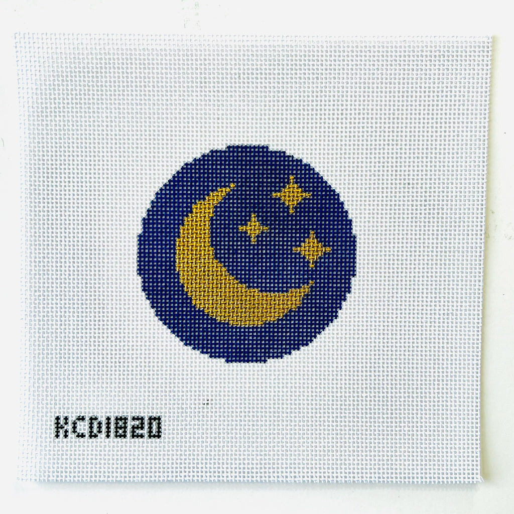 Moon and Stars Canvas - KC Needlepoint