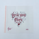 Love You More Heart Canvas - KC Needlepoint