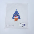 Santa in Chimney Upside Down Tree Canvas - KC Needlepoint