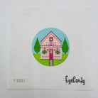 Pink Coastal Cottage  Canvas - KC Needlepoint