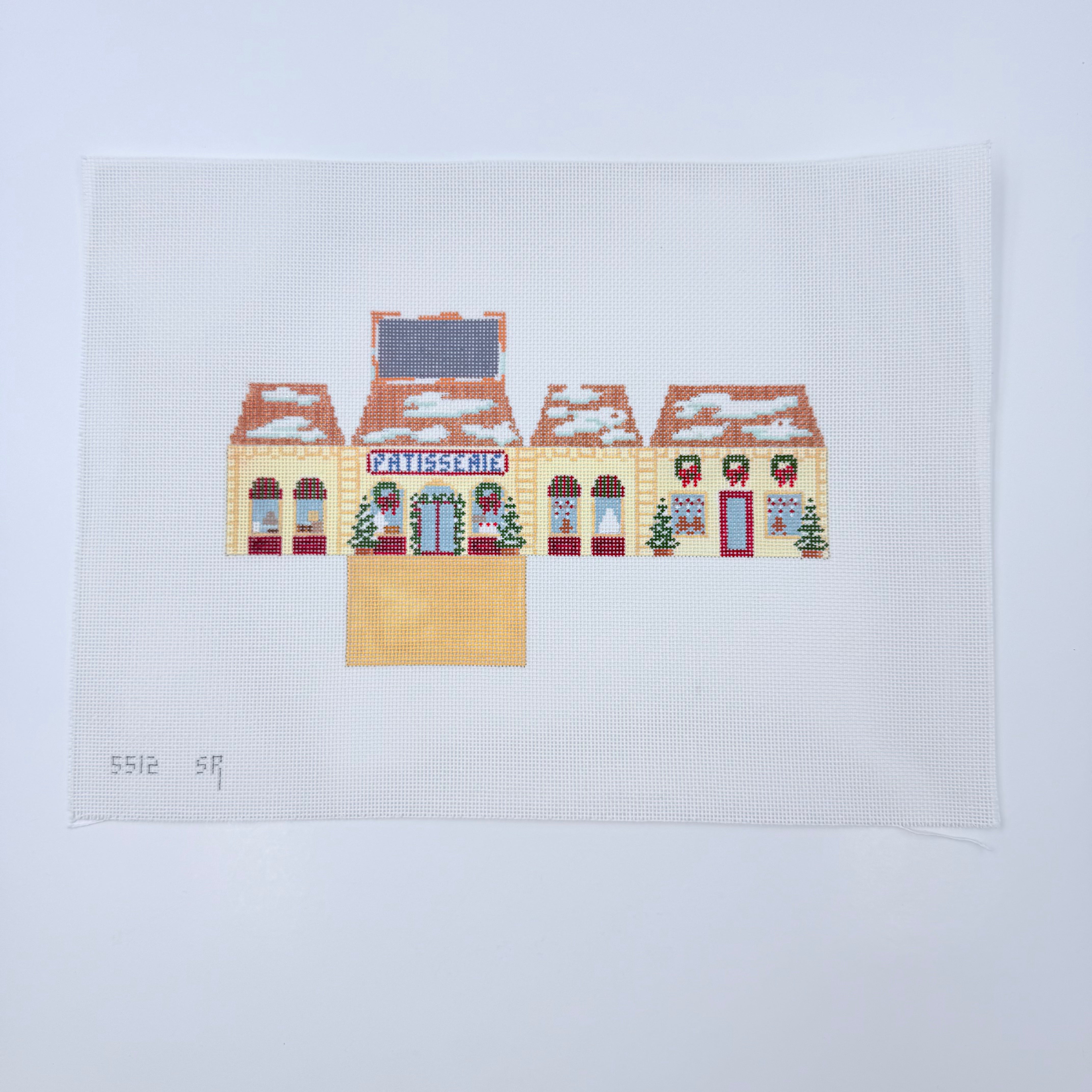 Patisserie Mini House Canvas - KC Needlepoint
