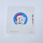 Westie Santa Ornament Canvas - KC Needlepoint