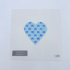 Blue Mini Bows Heart Canvas - KC Needlepoint