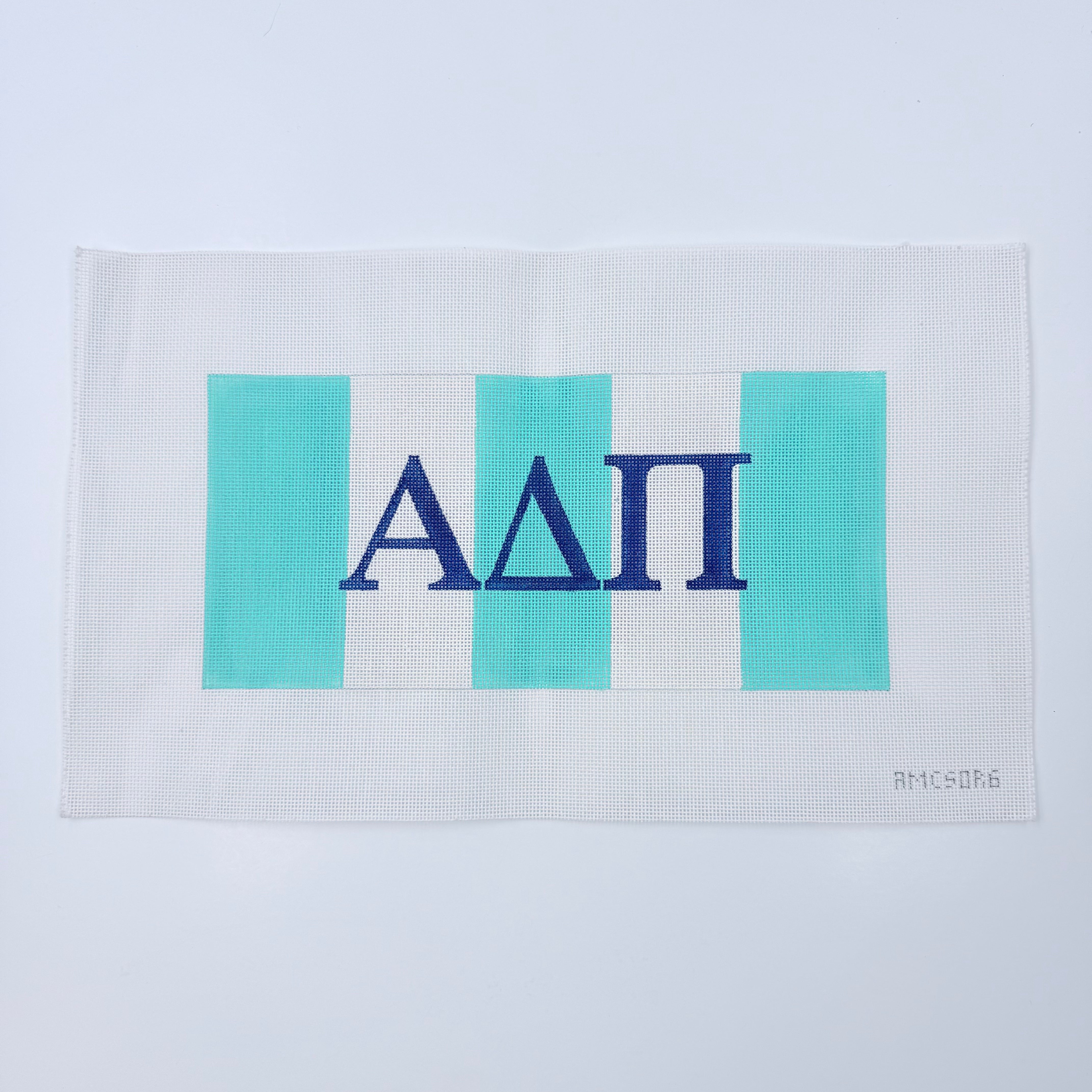 Alpha Delta Pi with Stripes Canvas - KC Needlepoint
