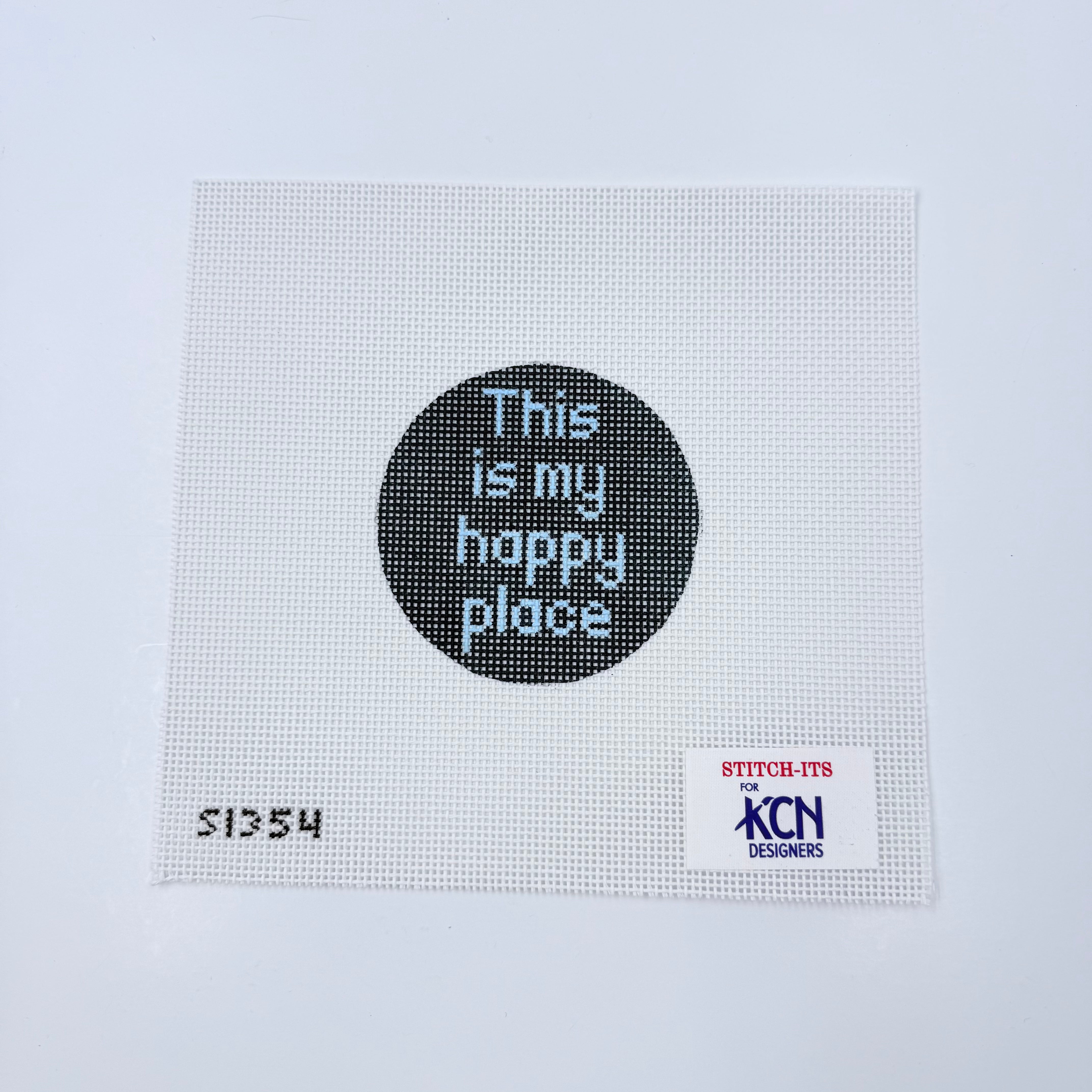 This is My Happy Place Round - KC Needlepoint