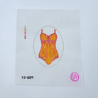 Showgirl Orange Sparkle Leotard Canvas - KC Needlepoint